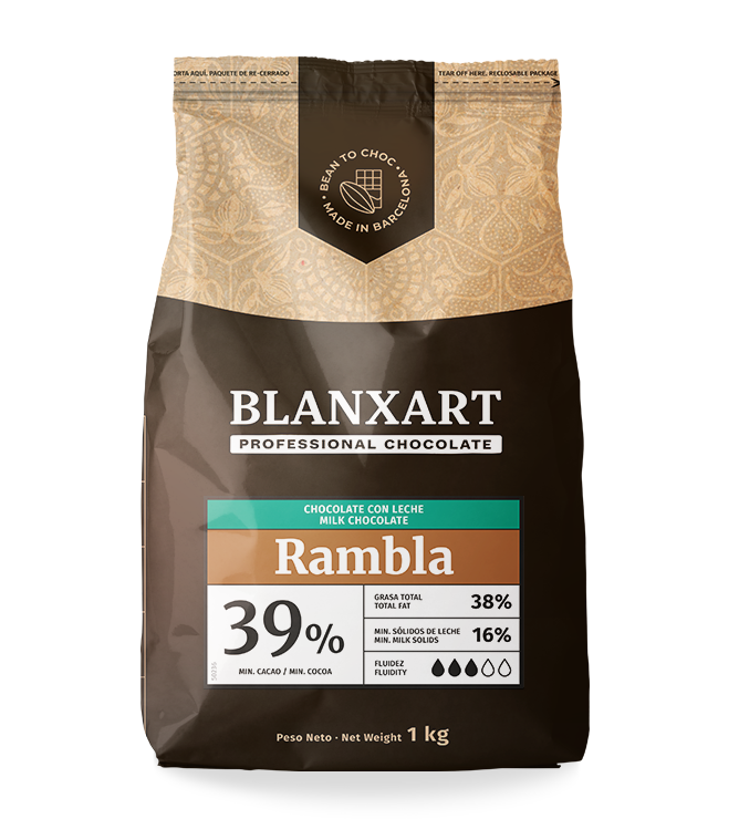 Blanxart Schokolade - Rambla 39% - Vollmilch - 10kg - Drops