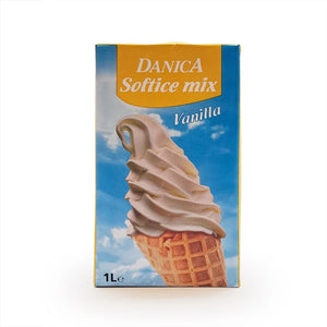 Dänisches Softeis - Flüssig-Mix Vanille - DANICA - 12x 1 Liter
